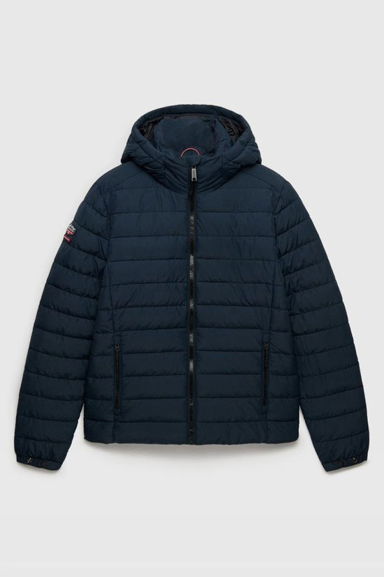 Superdry Veste Hooded Fuji Midweight Padded Jacket Mid Charcoal Marl/Fl
