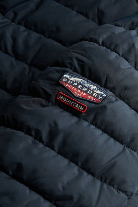 Superdry Veste Hooded Fuji Midweight Padded Jacket Mid Charcoal Marl/Fl