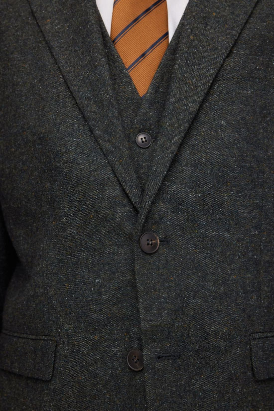 Selected Manteau Reg-Bow Donegal Dark Green