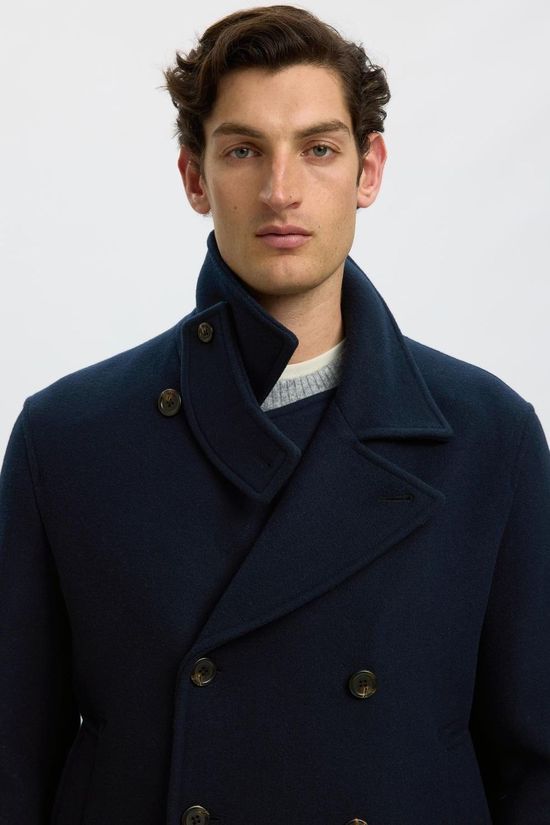 Selected Manteau Slmarchive Wool Blend Peacoat Sky Captain
