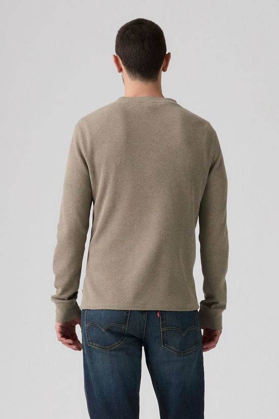 Levi's T-Shirt Ls Thermal 3 Bttn Henley Da0Bt8 Brindle Heather