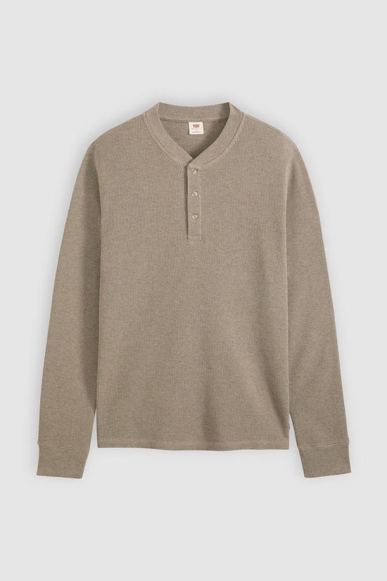 Levi's T-Shirt Ls Thermal 3 Bttn Henley Da0Bt8 Brindle Heather