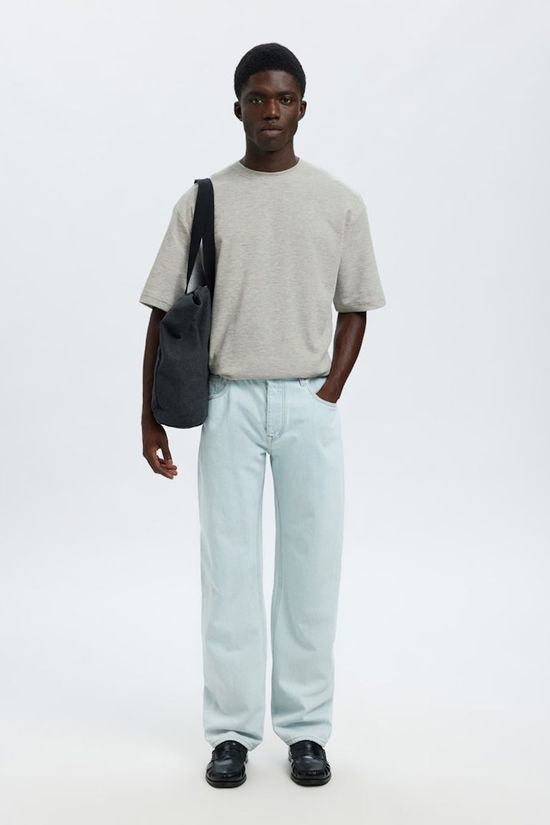 Selected T-Shirt Looseoscar Light Grey Melange