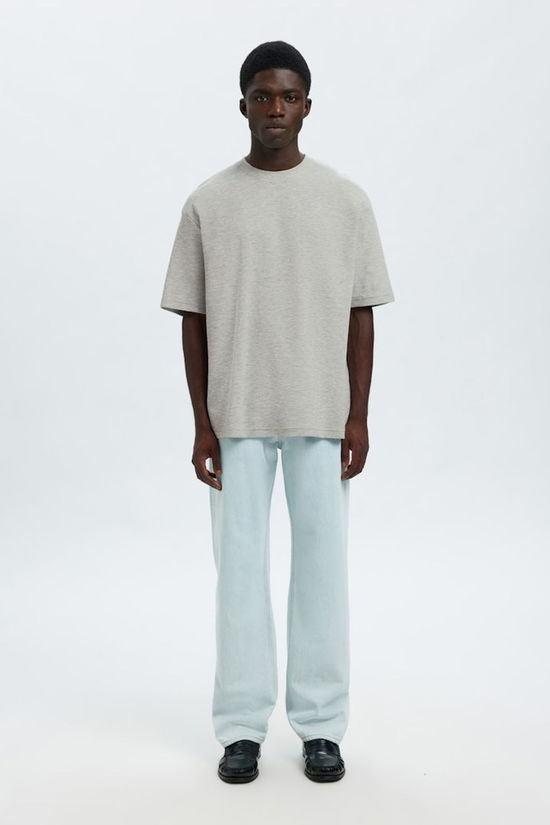 Selected T-Shirt Looseoscar Light Grey Melange