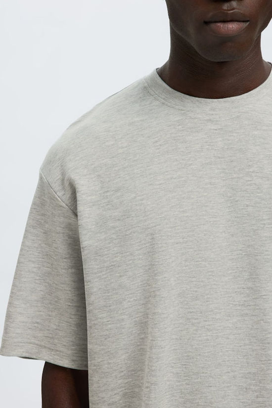 Selected T-Shirt Looseoscar Light Grey Melange