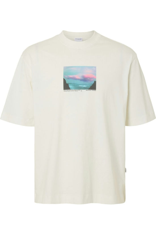 Selected T-Shirt Relaxvis Egret