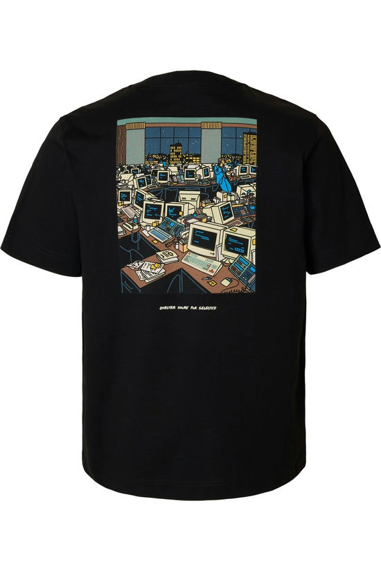 Selected T-Shirt Pete License Black