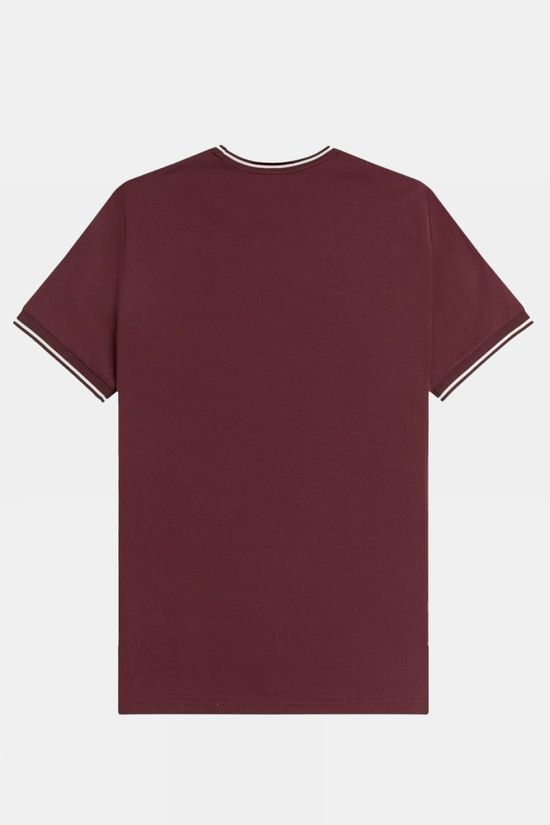 Fred Perry T-Shirt Twin Tipped Sharp Oxblood/Ecru