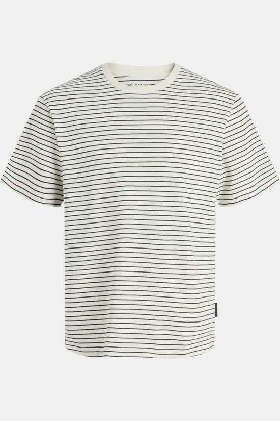 Jack & Jones T-Shirt Edover Striped Antique White