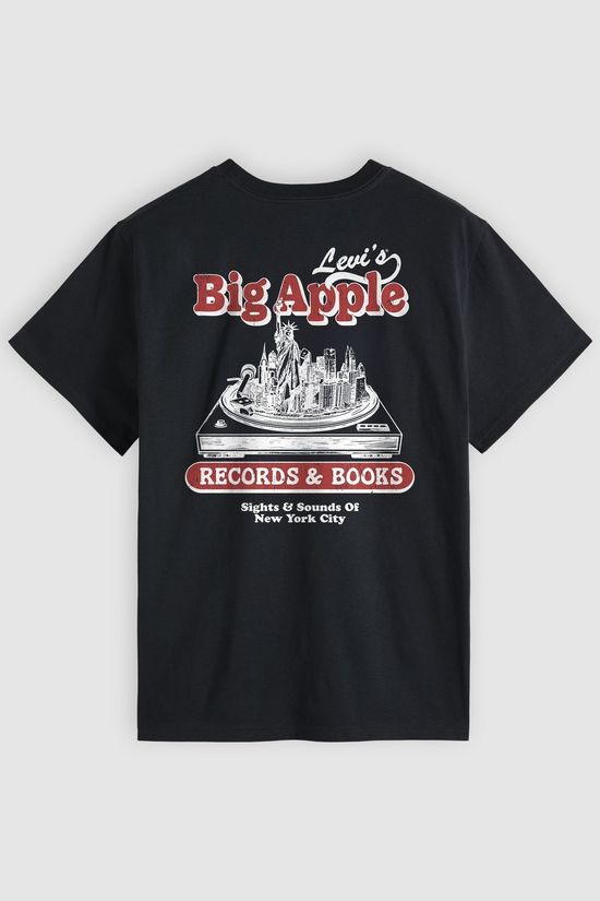 Levi's T-Shirt Lse_Ss Relaxed Fit Tee Big Apple Records 1.1 Jet Black Body