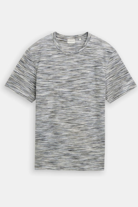 Tom Tailor T-Shirt 1051164 White Green Spacedye Pique