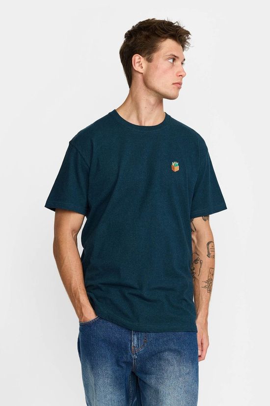 Revolution T-Shirt 1456 Six Darkpetrol-Melange