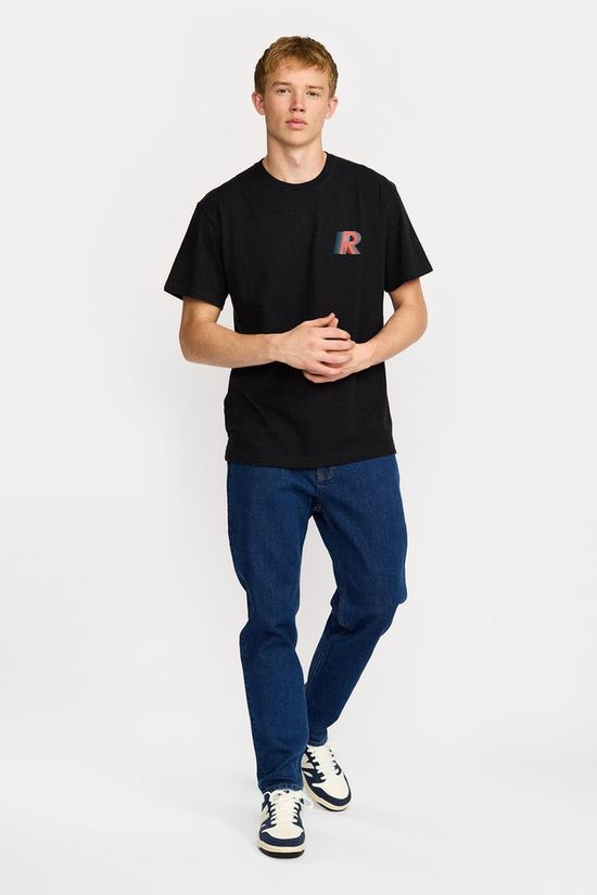 Revolution T-Shirt 1459 Lin Black-Melange