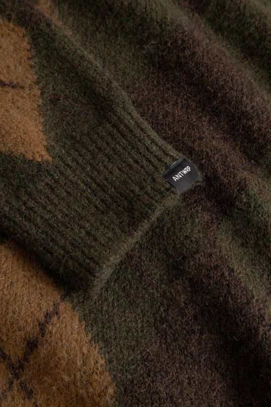 Antwrp Polo Argyle Knitted Polo Evergreen