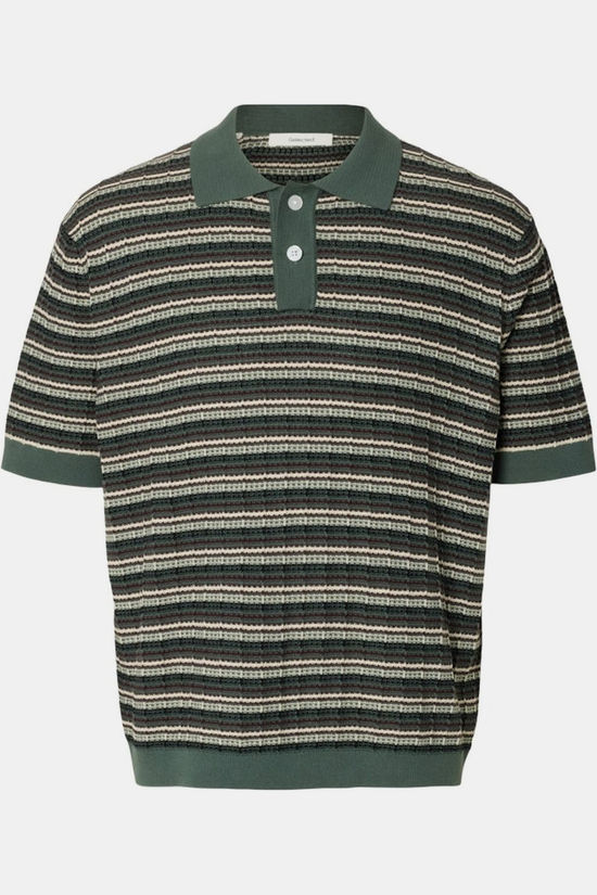 Selected Polo Dane Color Structure Balsam Green