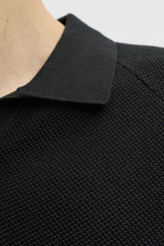 Jack & Jones Polo Hill Split Neck26 Black