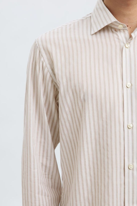 Selected Hemdimlux Stripe Spread Bright White