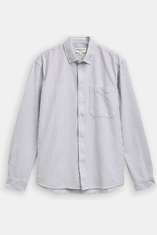Tom Tailor Hemd 1049377 White Olive Stripe