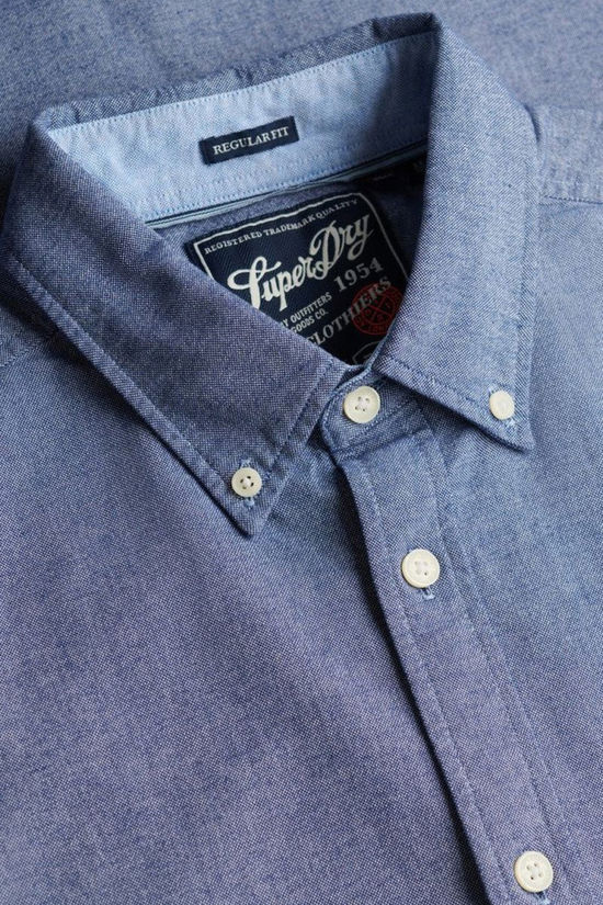 Superdry Chemise Preppy Oxford L/S Shirt Indigo Blue Chambray