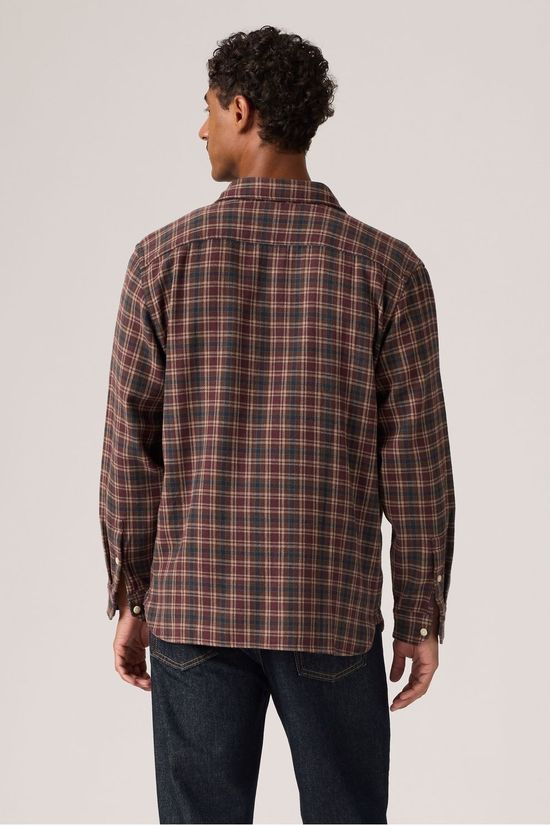 Levi's Chemise Jackson Worker Mikkel Plaid Vineyard Wine Flannel