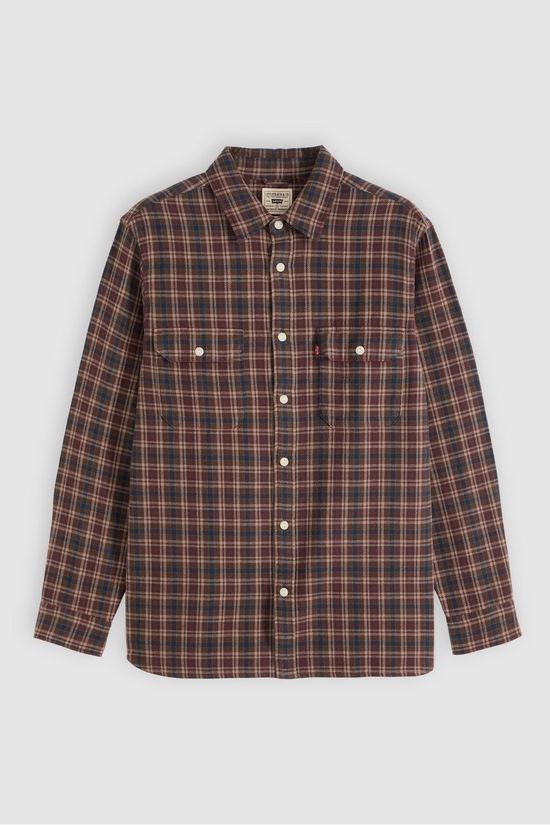 Levi's Chemise Jackson Worker Mikkel Plaid Vineyard Wine Flannel