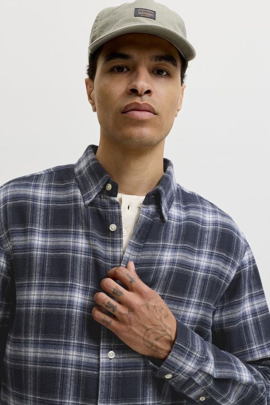 Jack & Jones Chemise Efield Check Navy Blazer