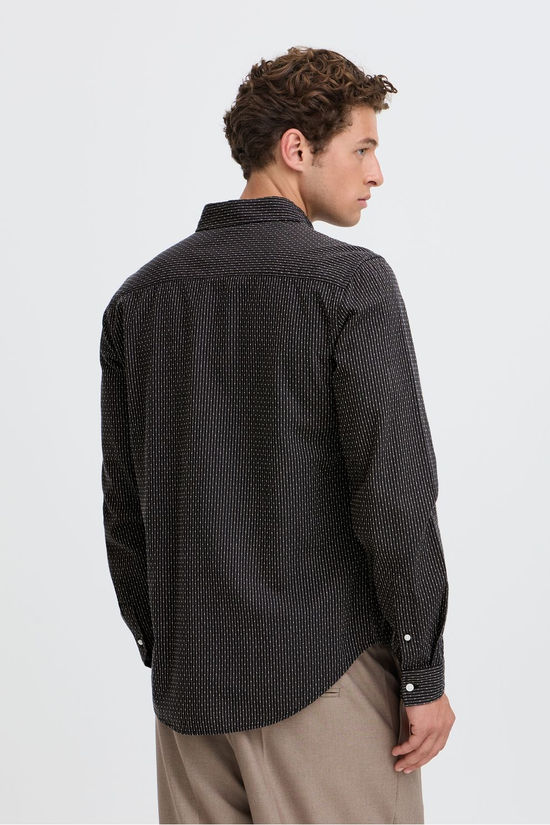 Casual Friday Chemise Cfsantos Dobby Striped Shirt Charcoal