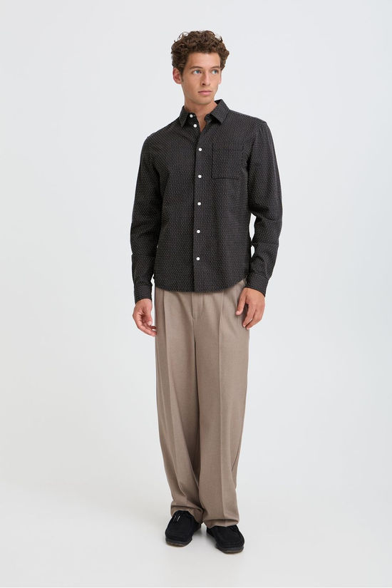 Casual Friday Chemise Cfsantos Dobby Striped Shirt Charcoal