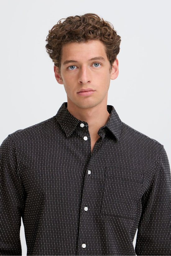 Casual Friday Chemise Cfsantos Dobby Striped Shirt Charcoal