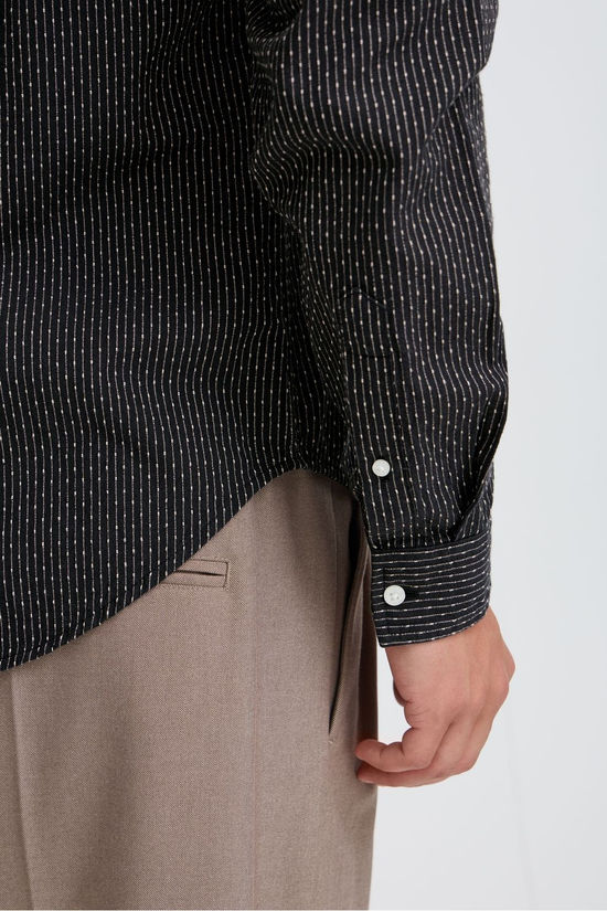 Casual Friday Chemise Cfsantos Dobby Striped Shirt Charcoal
