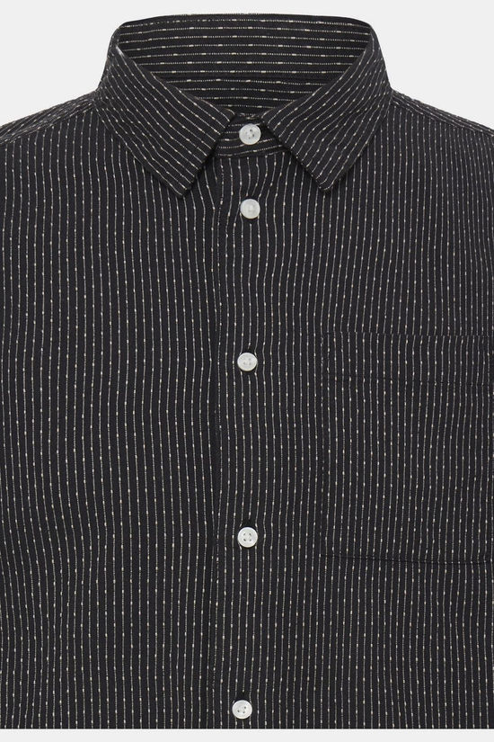 Casual Friday Chemise Cfsantos Dobby Striped Shirt Charcoal