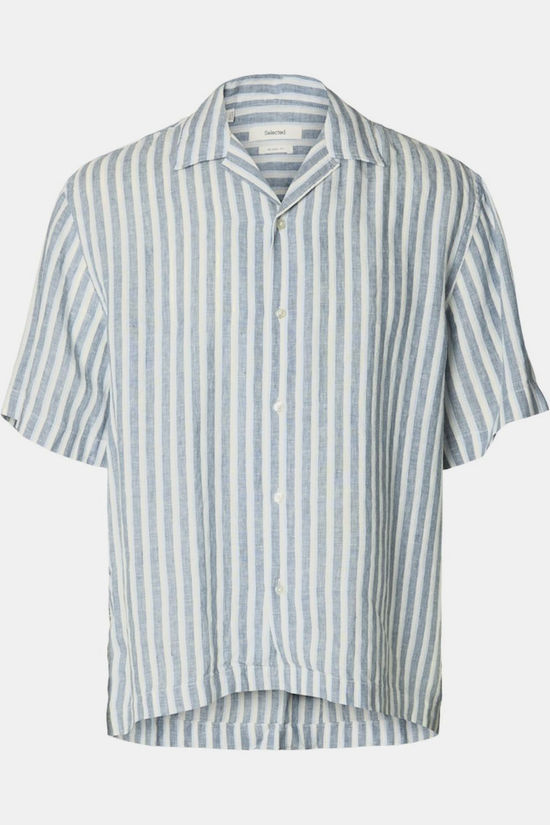 Selected Hemd Relaxkylian Blue Mirage