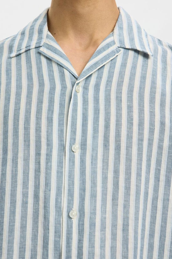 Selected Hemd Relaxkylian Blue Mirage