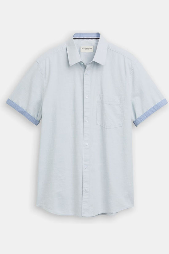 Tom Tailor Hemd 1050952 Light Blue Structure