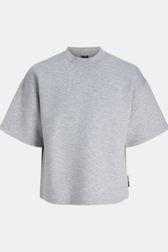 Jack & Jones Trui Jcobiarritz Scuba Sweat Light Grey Melange