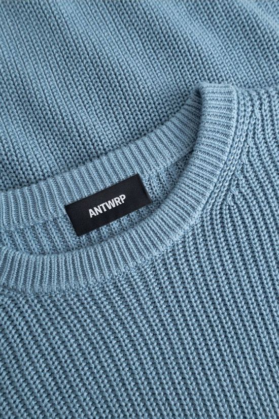 Antwrp Pull Structured Crewneck Knit Sky Blue