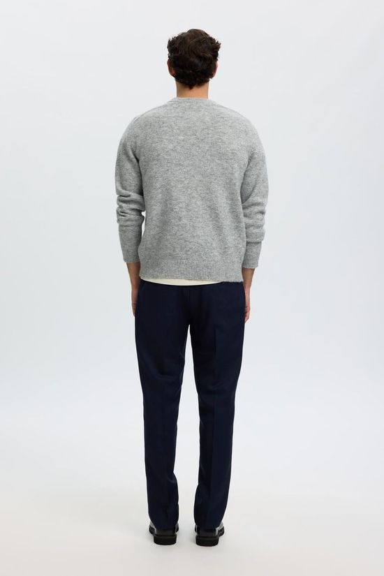 Selected Trui rai Crew Light Grey Melange