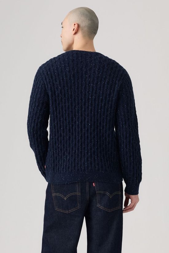 Levi's Pull Presidio Crew Cable Neps Navy Blazer Cable Stitch