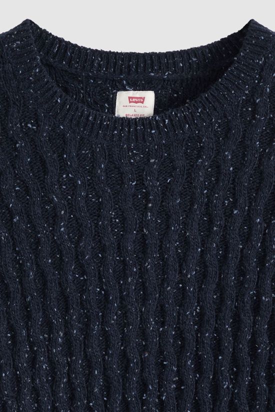 Levi's Pull Presidio Crew Cable Neps Navy Blazer Cable Stitch