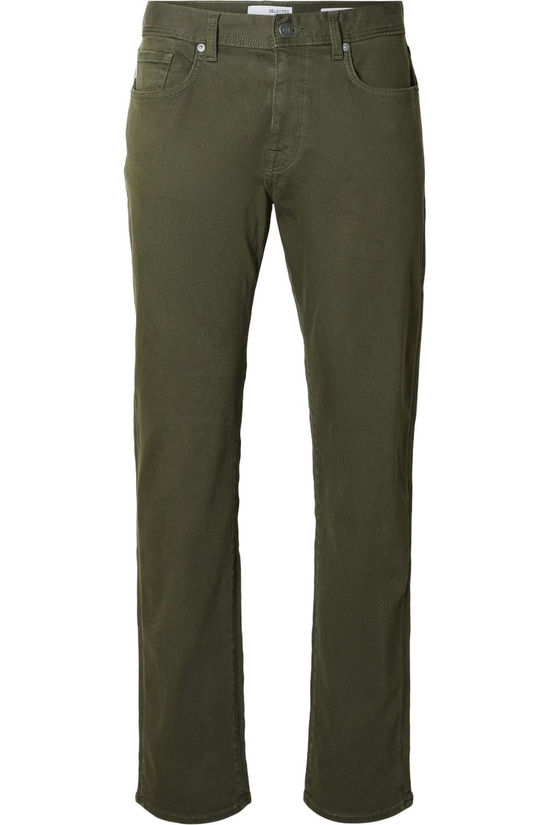 Selected Broek Slh196-Straightscott 3431 Colored Forest Night