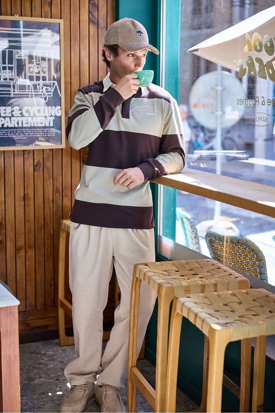 Solid Pantalon Alann Cai Oatmeal