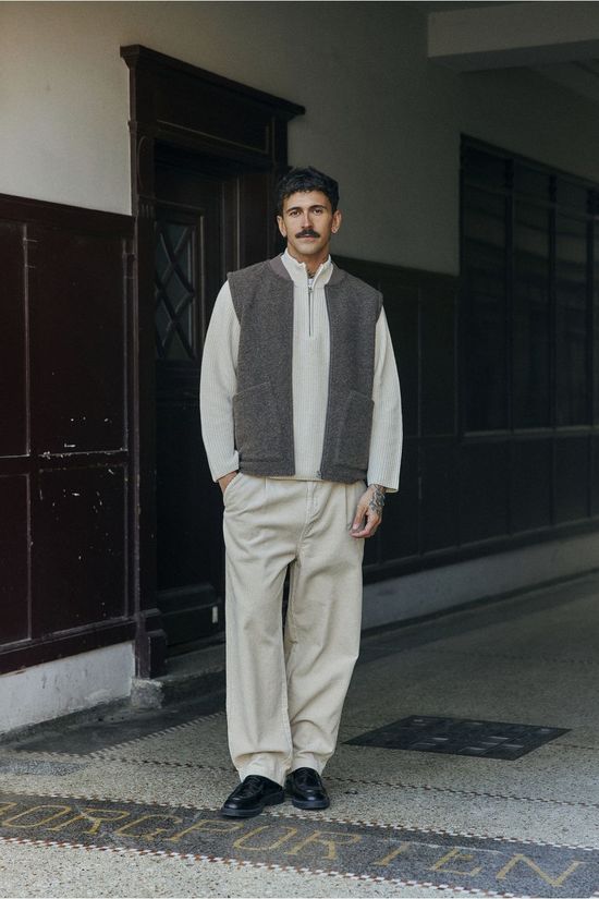 Solid Pantalon Alann Cai Oatmeal
