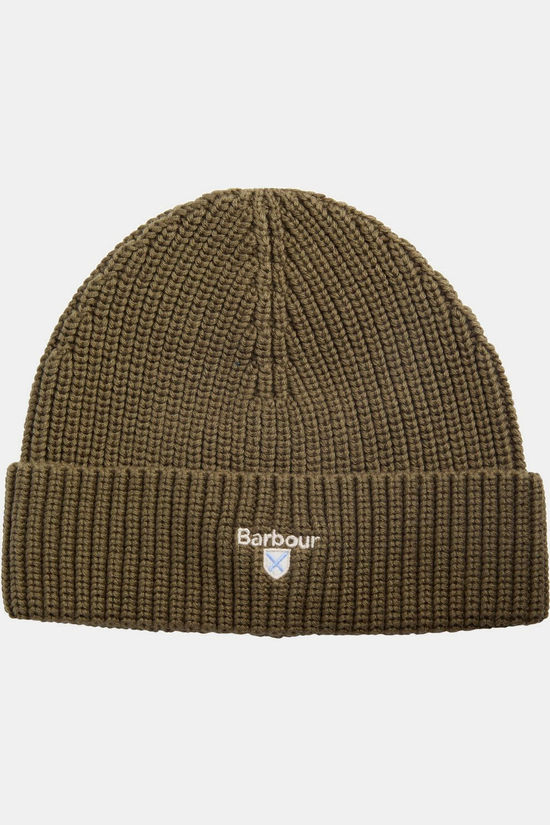 Barbour Bonnet Cascade Knitted Beanie Hat Olive