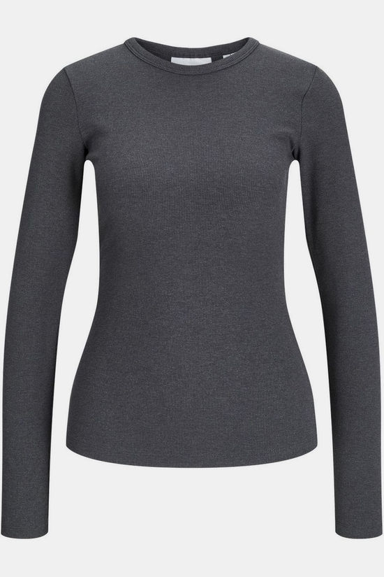 JJXX T-Shirt Freya Str Rib Dark Grey Melange