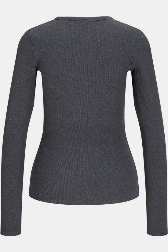 JJXX T-Shirt Freya Str Rib Dark Grey Melange