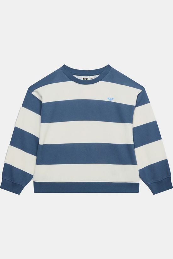 Roxy Pull Little Things Crew Vintage Indigo Strictly Stripe