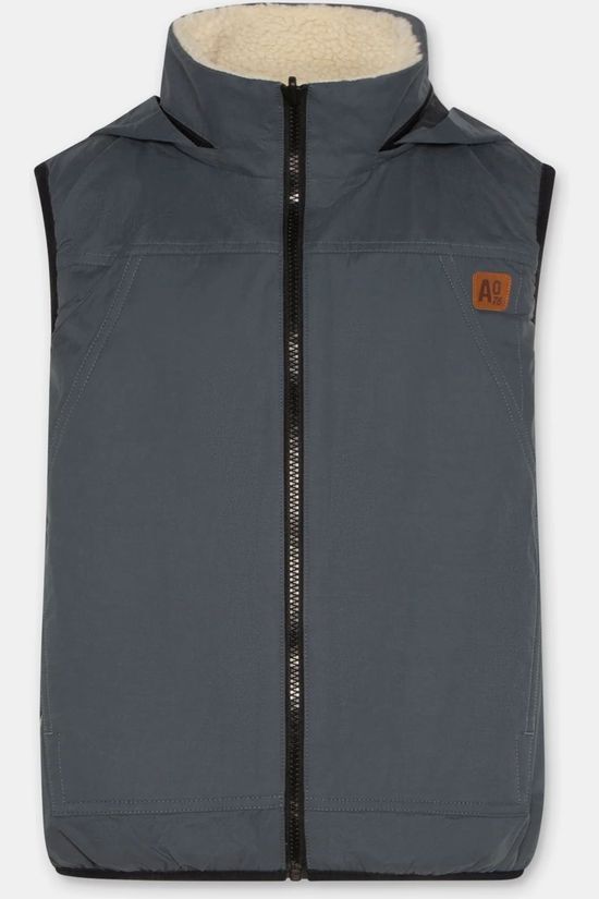 AO76 Bodywarmer Dean Reversible Fur Dark Slate