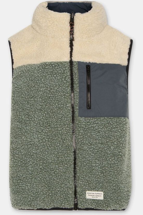 AO76 Bodywarmer Dean Reversible Fur Dark Slate