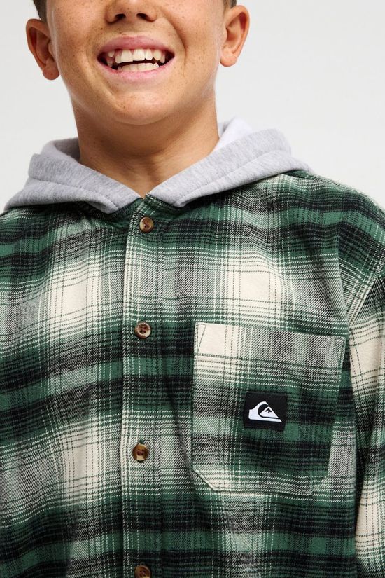 Quiksilver Chemise Timetable Hooded Youth Foresttimetablebushing Check
