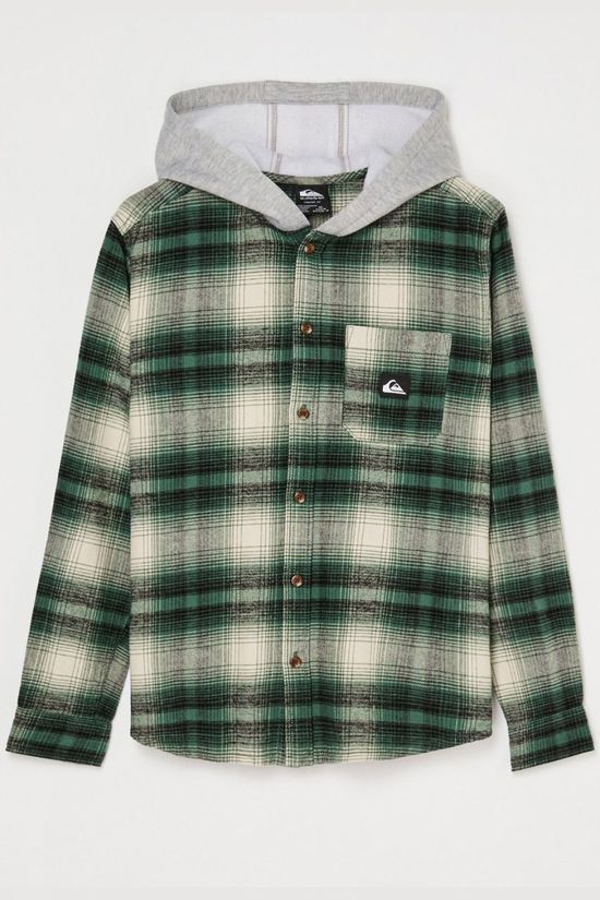Quiksilver Chemise Timetable Hooded Youth Foresttimetablebushing Check